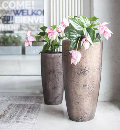 Très grand pot de fleurs conique large - Hauteur 100 cm