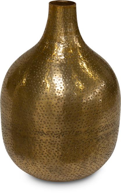 Bola - Aluminium Vase gehämmert 21/31 cm, Messing glänzend 
