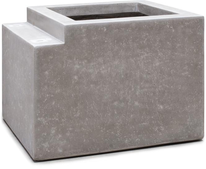Modulo Pflanzgefäß/Endstück, 51x61/43 cm, natur-beton