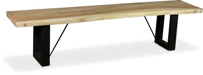 Gigantyczna ławka z pnia drzewa z podstawą 120x40x45 cm