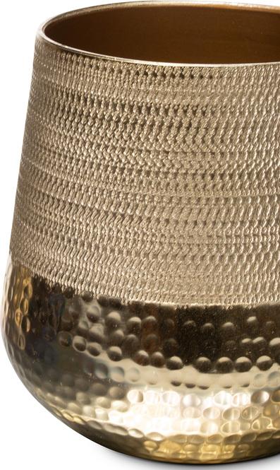 Hoop - Deluxe - Vase, 15/17 cm, champagne gold, stainless steel 
