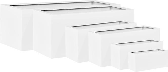 Tribeca Solid Pflanzkasten mit Rollenaufnahme, 100 x 45 cm, Höhe 45 cm, matt weiß 