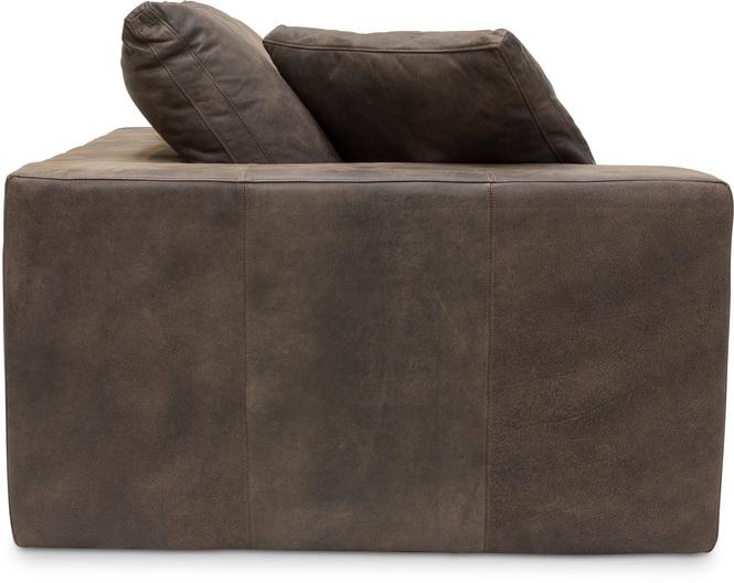 New York Sofa, 242x113/88 cm, Nubukleder schiefer, Standard-Naht 