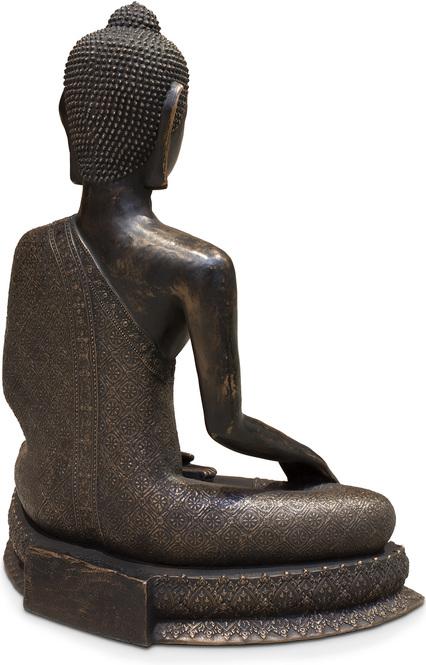 Buddha Skulptur, 69x39/83 cm, bronze 