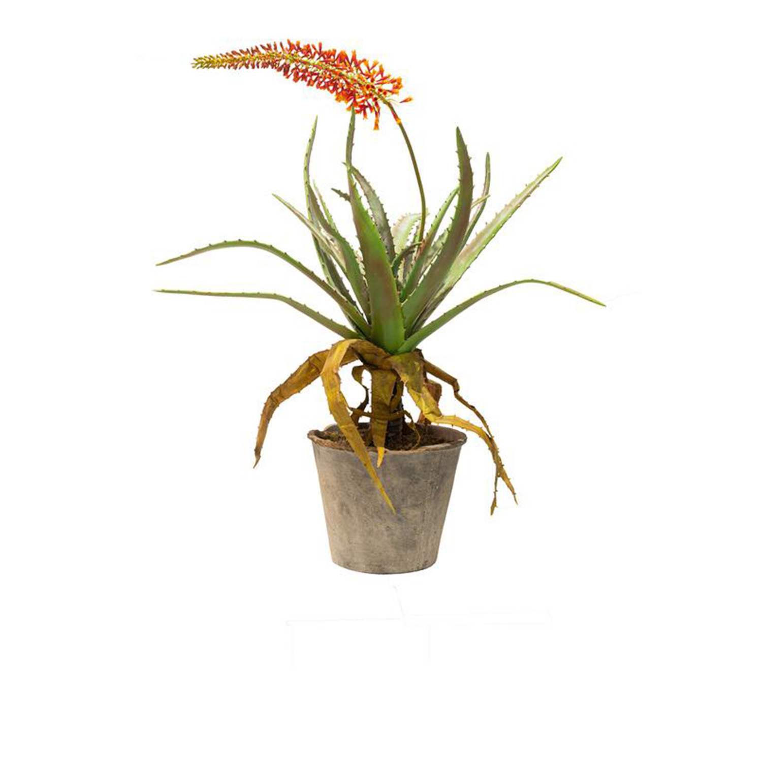 Aloe artificial plant, red flowers 143 cm 